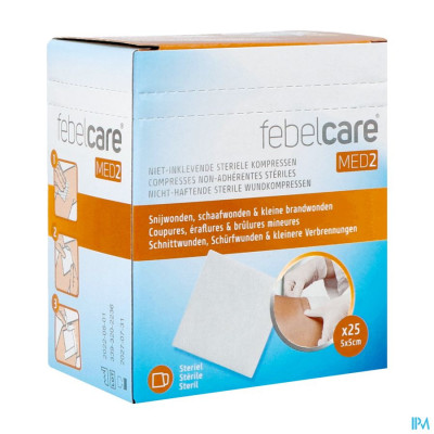 Febelcare Med2 Komp.n/inkl. Ster. 5,0x 5,0cm 25x1