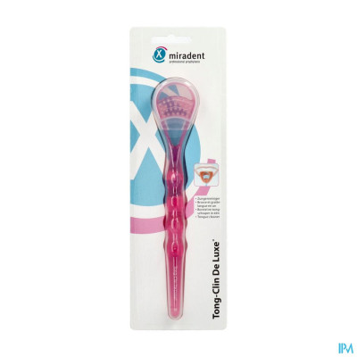 MIRADENT TONGSCHRAPER DELUXE ROZE