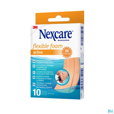 Nexcare 3m Flexible Foam Active Ha Pleist.strip 10