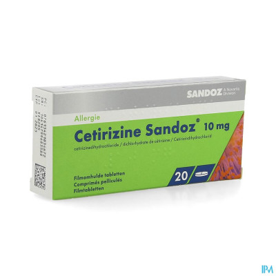 Cetirizine Sandoz Comp 20 X 10mg