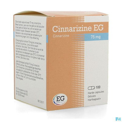 Cinnarizine EG Caps  100 X 75 Mg