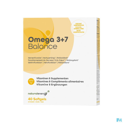 Natural Energy - Omega 3+7 Balance Caps 40