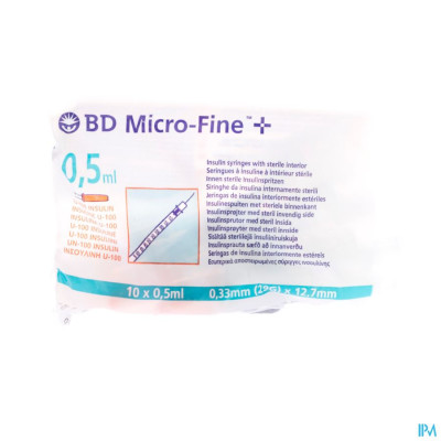 BD MICROFINE+ INS.SPUIT 0,5ML 29G 12,7MM 10 324824