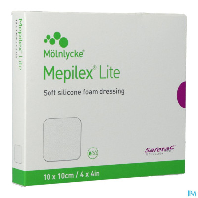 Mepilex Lite Dun Verb Sil Ster 10x10,00cm 5 284100