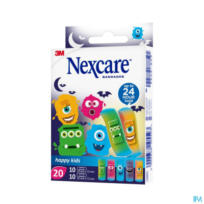 Nexcare 3m Happy Kids Monsters Pleister 20 N0920mo