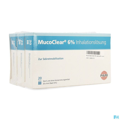 MUCOCLEAR 6% NACL AMP 60X4ML