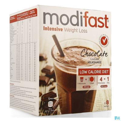 MODIFAST CHOCOLATE FLAVOURED MILKSHAKE 8X55G