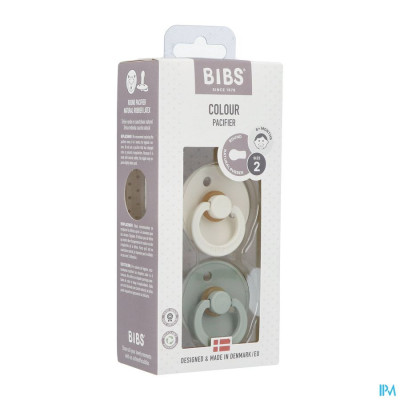 Bibs 2 Fopspeen Duo Sage Ivory