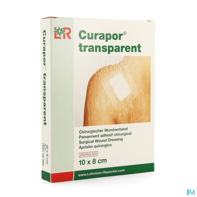 Curapor Transparant Steriel 10cmx 8cm 5 13100