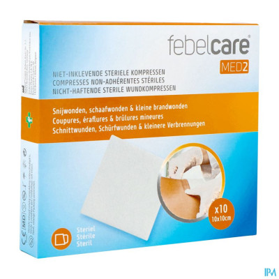 Febelcare Med2 Komp.n/inkl. Ster. 10,0x10,0cm 10x1