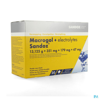 Macrogol + Elektr Sandoz Pdr Ciroensmaak 20x13,7g