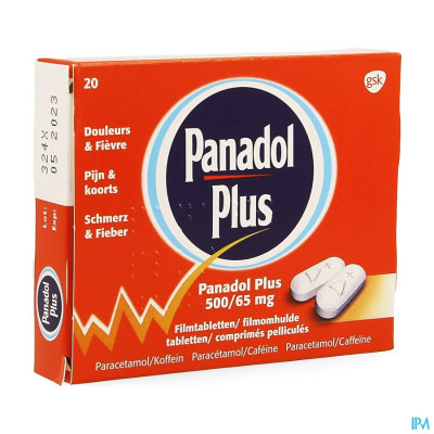 Panadol Plus 500mg/65mg Filmomh Tabl 20 New