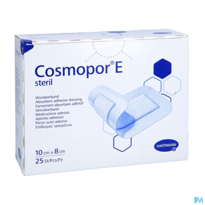 Cosmopor E Latexfree 10x8cm 25 P/s