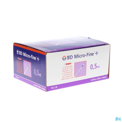 BD MICROFINE+ INS.SP DEMI 0,3ML 30G 8MM 10 324826