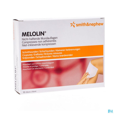 Melolin Cp Ster 10x10cm 10 66030261