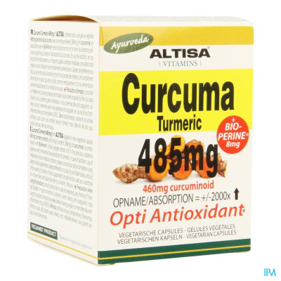ALTISA CURCUMA EXTR. 485MG + PIPERINE V-CAPS 50