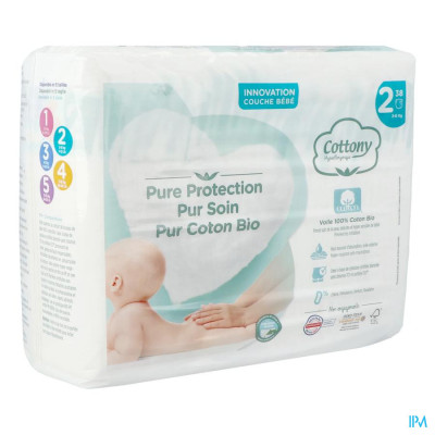 Cottony Baby Diapers Size 2 3 - 6kg 38