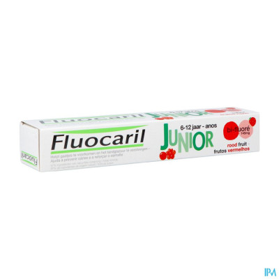 Fluocaril Tandpasta Junior Rood Fruit 75ml Nf