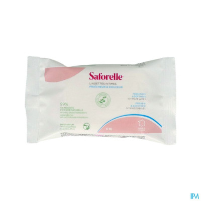 Saforelle Lingettes Flushable Pocket 10