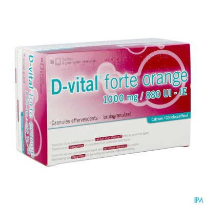 D-vital Forte Orange 1000mg/880ui Sach 30