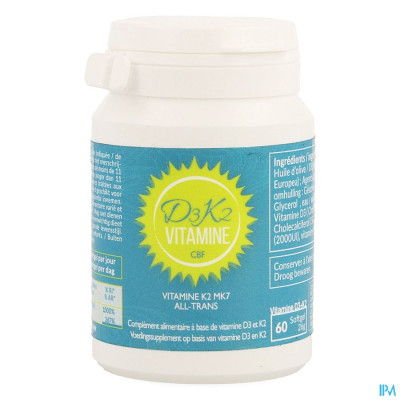 Vitamine D3 K2 Cbf Softgels 60