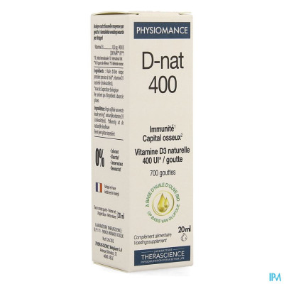 D-nat 400 Fl Gutt 20ml Physiomance Phy268