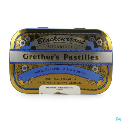 Grether's Pastilles Blackcurrant Ss Past 110g