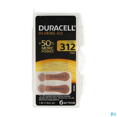 Duracell Easytab Hoorbatterij Da312 6 Bruin