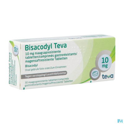 Bisacodyl Teva Drag 30 X 10mg