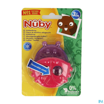 Nûby Koelbijtfiguur diertjes met beschermhoes - 3m+