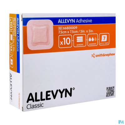 ALLEVYN VERB ADH HYDROCEL. 7,5X 7,5CM 10 66800009