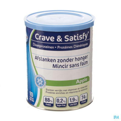 Crave & Satisfy Dieetproteinen Apple Pot 200g