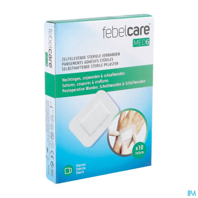 Febelcare Med6 Zelfkl. Steriele Verband.7x5cm 10st