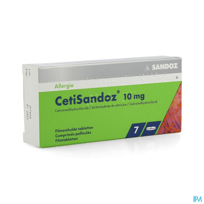 Cetisandoz Sandoz Comp 7 X 10mg