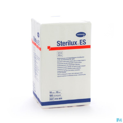 Sterilux Es 10x10cm 12l.nst. 100 P/s