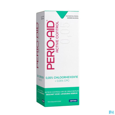 Perio.aid Active Control Mondspoelmiddel met 0,05% CHX en 0,05% CPC 500ml