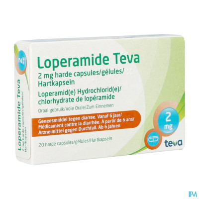 LOPERAMIDE TEVA CAPS 20 X 2 MG