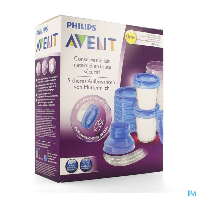 Philips Avent Via Natural Moedermelk Bewaarbekerset SCF618/10