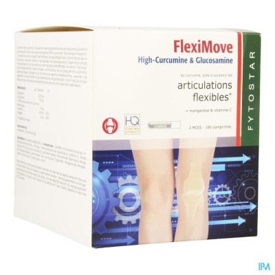 Fytostar Flexi Move Curcumine + Glucosam. Comp 180