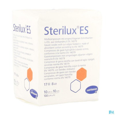 Sterilux Es 10x10cm 8l.nst. 100 P/s