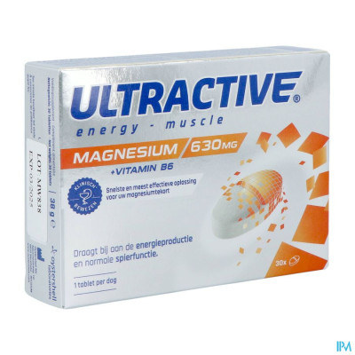 Ultractive Magnesium 630mg Comp 30