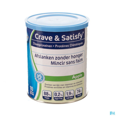 Crave & Satisfy Dieetproteinen Apple Pot 200g