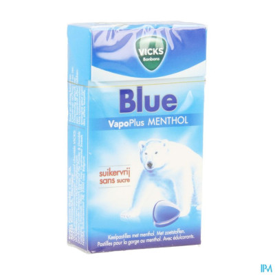 Vicks Past Blauw Z/suiker 40g Box