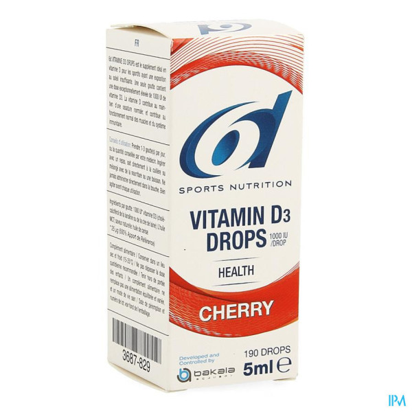 6d Sixd Vitamin D3 Drops Cherry 5ml